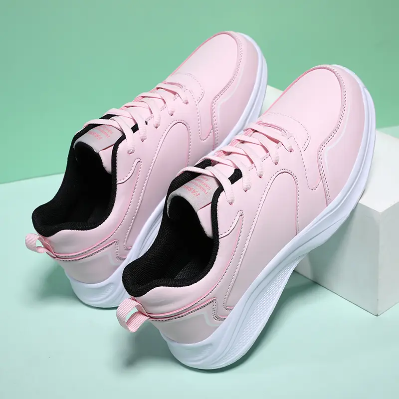 Women Sneakers Running Sport Shoes Leather Breathable Soft Light Female Walking Jogging Basket Femme Basket Enfant Fille 35-41