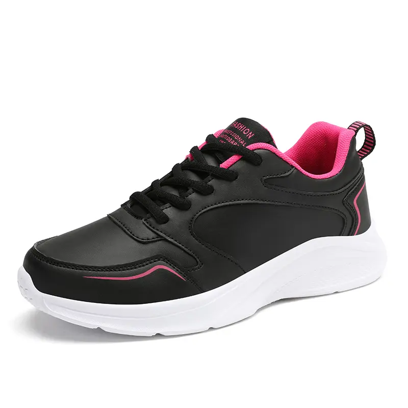 Women Sneakers Running Sport Shoes Leather Breathable Soft Light Female Walking Jogging Basket Femme Basket Enfant Fille 35-41