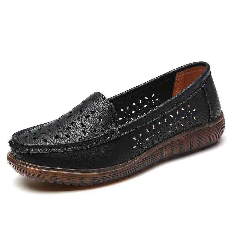 Summer Breathable Soft Sole Fashionable Casual Women's Single Shoe Comfortable Anti-Slip Wear-Resistant Mom Shoe Versatile