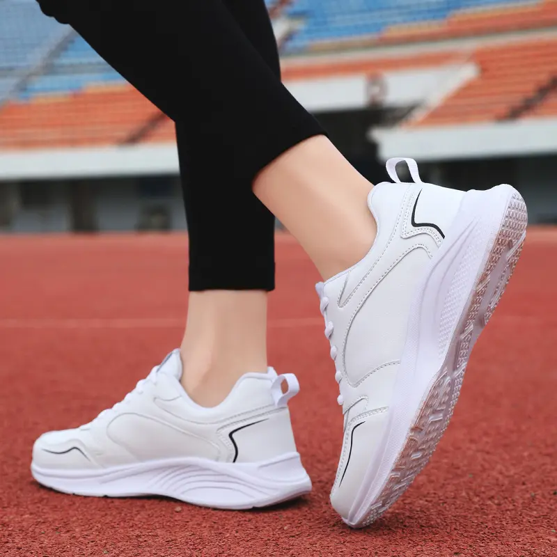 Women Sneakers Running Sport Shoes Leather Breathable Soft Light Female Walking Jogging Basket Femme Basket Enfant Fille 35-41