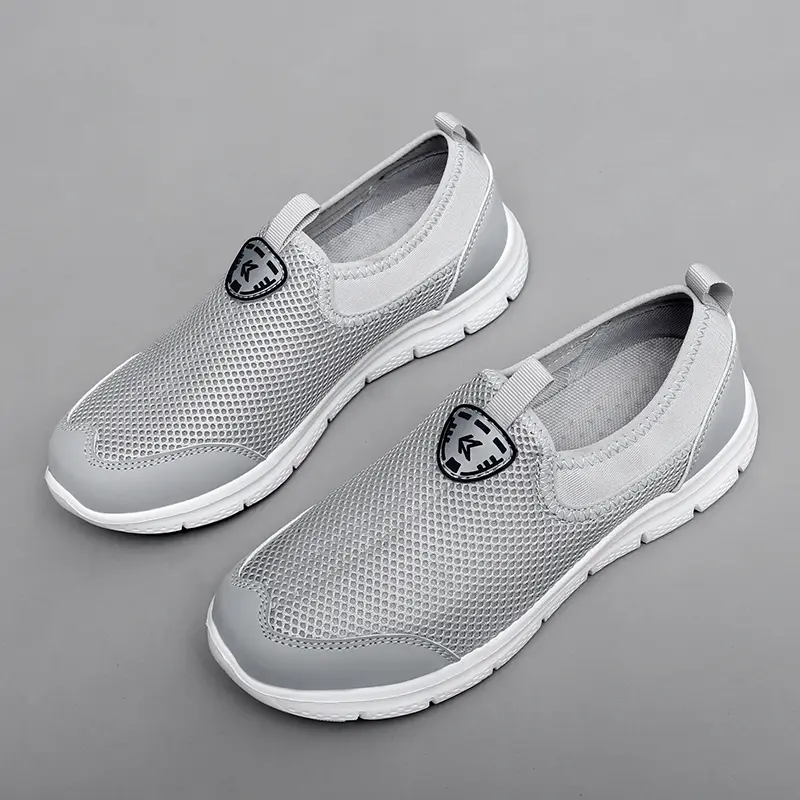 Plus Size Running Shoes Summer Sneakers Mesh Breathable Lightweight Walking Casual Slip-On Driving Women Loafers Men Size 48