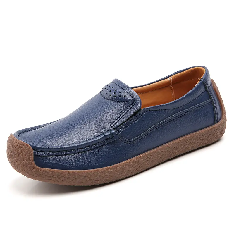 Leather Womens Casual Shoes Leisure Sneakers Women Luxury Brand Slip on Loafers Female Soft Moccasins Zapatos De Mujer