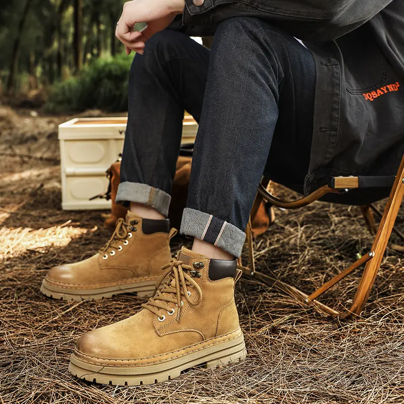 Outdoor Men Hiking Shoes Waterproof Shoes Genuine Leather Hunting Boots Desert Camping Sneakers Ankle ManTrekking Shoes