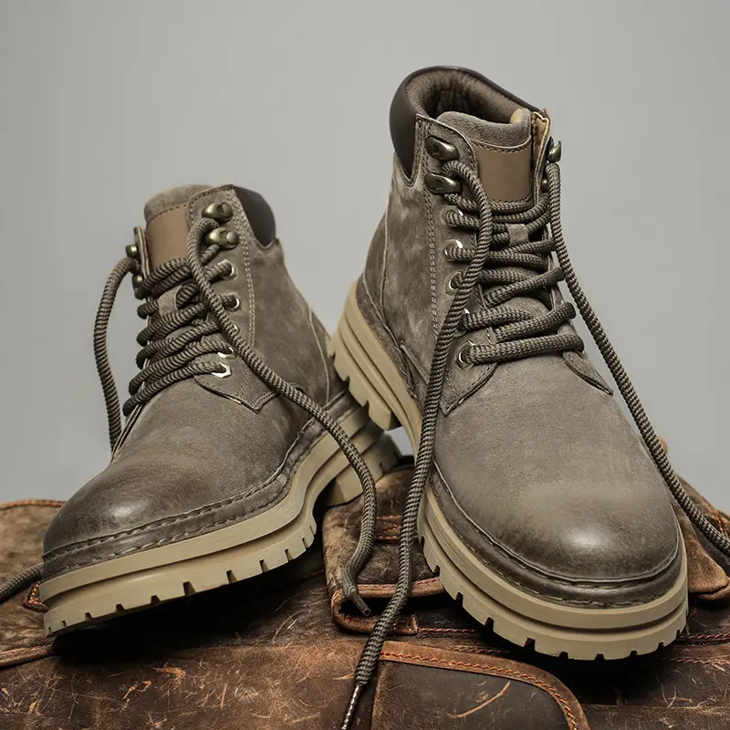 Outdoor Men Hiking Shoes Waterproof Shoes Genuine Leather Hunting Boots Desert Camping Sneakers Ankle ManTrekking Shoes