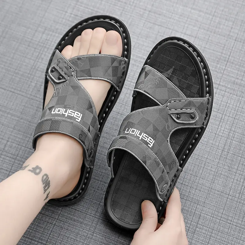 Fashion Sandals Men Summer Comfortable Adult Mens Casual Slippers Beach Shoes For Men Non slip Open toe Sandals Male
