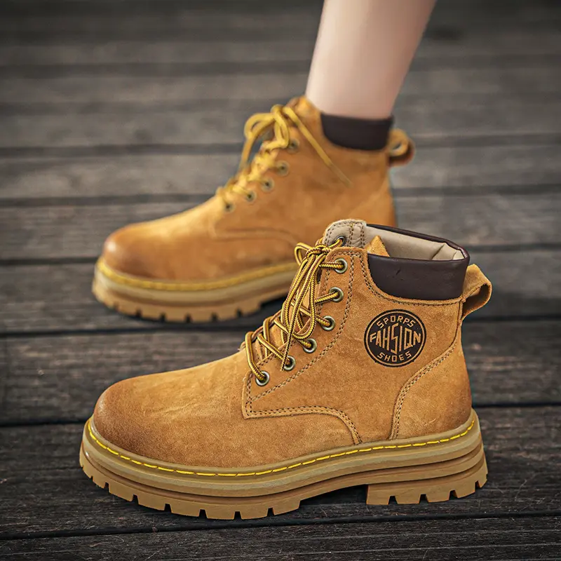 Men's Boots 2025 The Latest Leisure Comfortable Spring Summer Autumn Winter Leather Rhubarb Tough Man Wind Help Men's Shoes