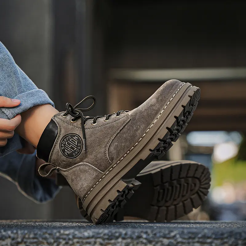 Men's Boots 2025 The Latest Leisure Comfortable Spring Summer Autumn Winter Leather Rhubarb Tough Man Wind Help Men's Shoes