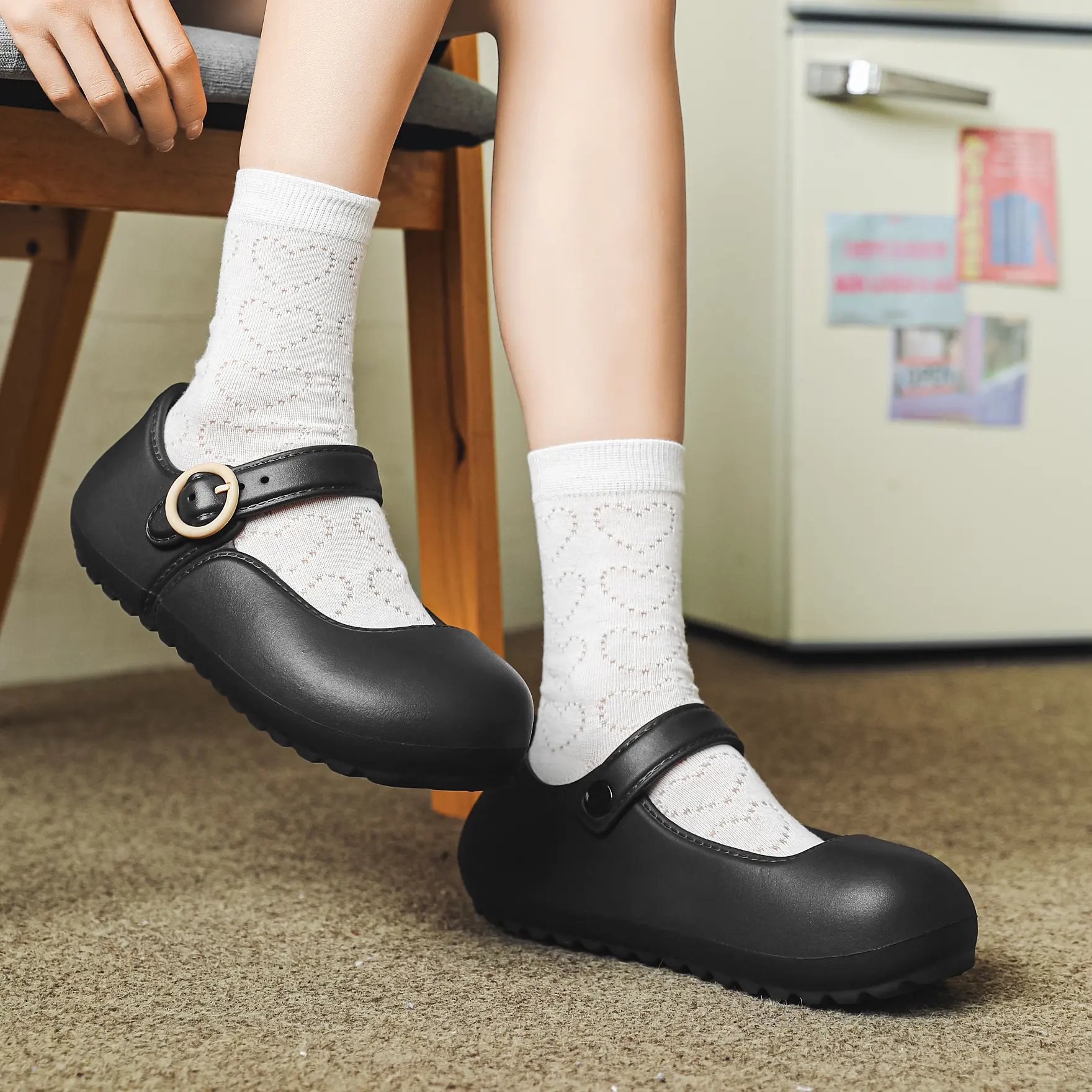 Women Anti slip EVA Closed Toes Slippers Ladies Soft Low Heel Breathable Flat Sandals Female Outwear House Pump Shoes Footwear