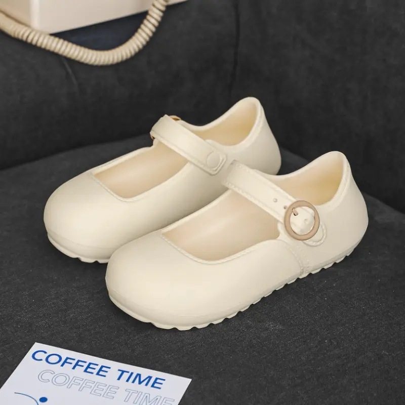 Women Anti slip EVA Closed Toes Slippers Ladies Soft Low Heel Breathable Flat Sandals Female Outwear House Pump Shoes Footwear