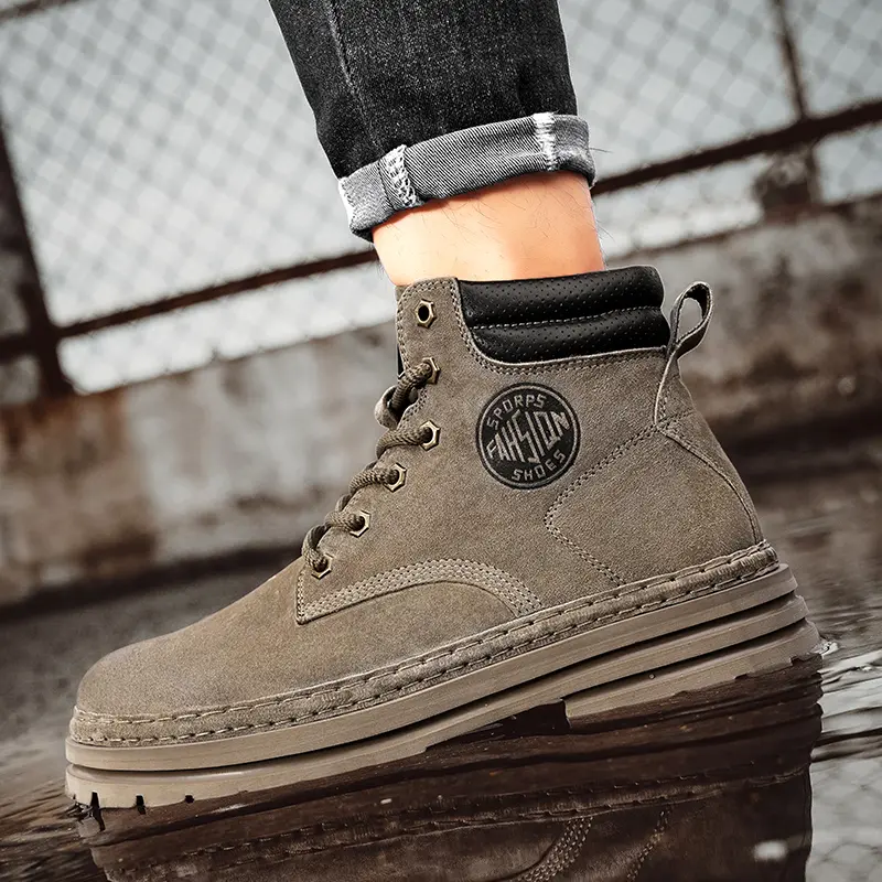 Men's Boots 2025 The Latest Leisure Comfortable Spring Summer Autumn Winter Leather Rhubarb Tough Man Wind Help Men's Shoes