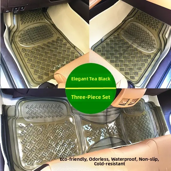 Thiened Plastic Latex Car Floor Mat Environmental Protection PVC Soft Rubber Waterproof Anti-slip Universal for Most Cars