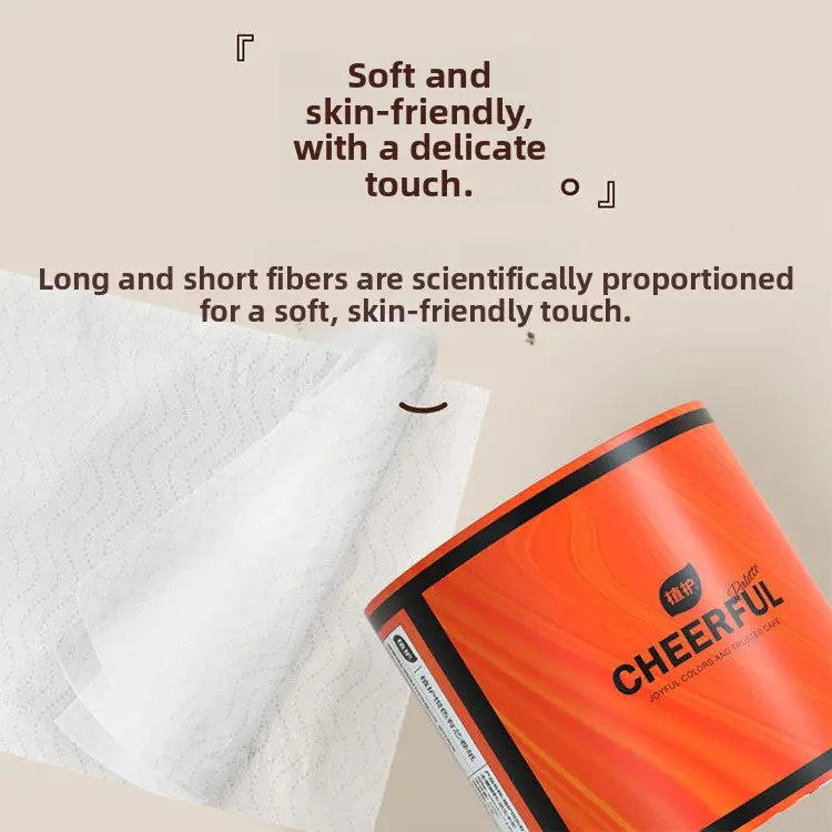Thiened 5 Layers Wooden Core Toilet Paper 27 Rolls Home Use Hygienic Hand Towel Paper Box Wholes Price Batoom Tissue