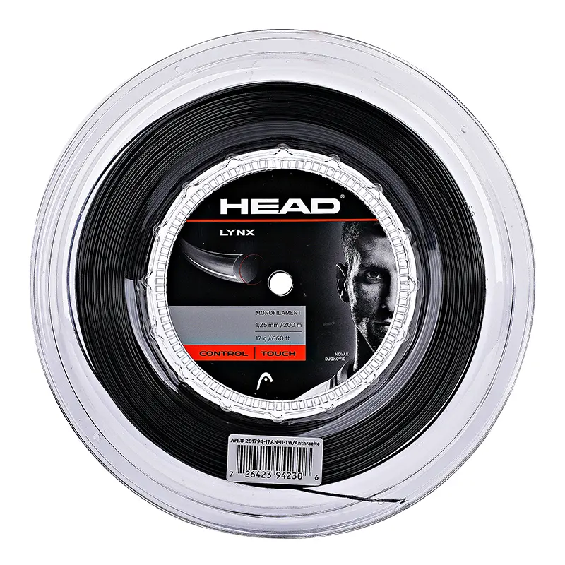 Head Lynx Tennis Raet String Polyester Comfortable Control Rotation 200m Big Disk Scissors Hard String Durable Elastic