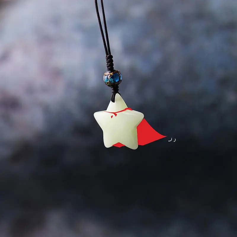 Luminous Star Couple Pendants Mobile Phone Chains Glowing Stones Night Pearls Men's Sle Keychain Bag Decorations Multifunct...