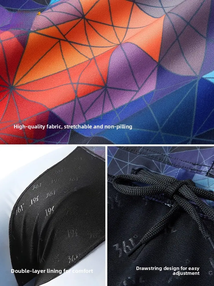36 Men's Swimming Trunks Profional Flat Angle Knee Length Warm Spring Swimwear Anti-Embarrassment Five-Part Design