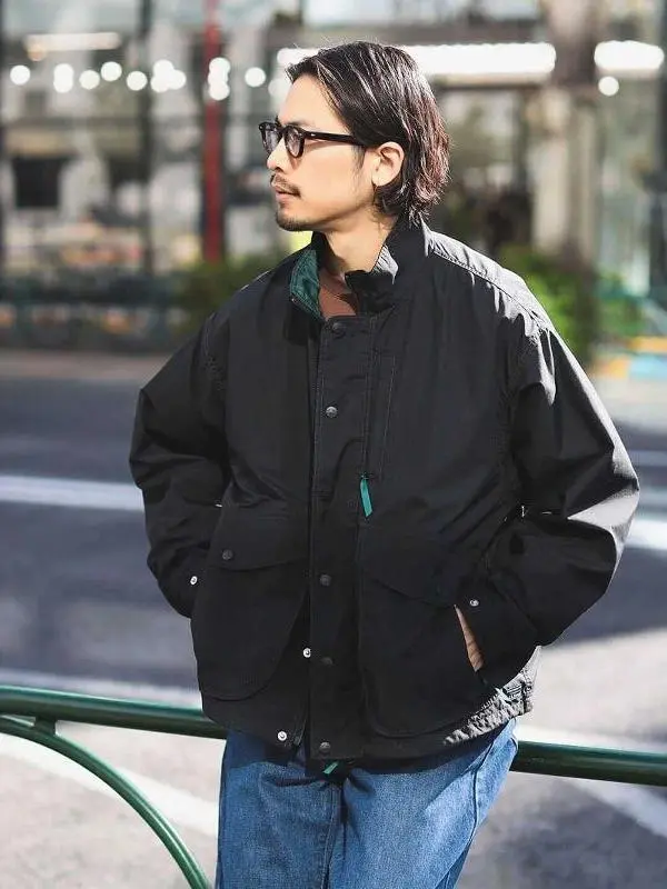 Outdoor Waterproof Nylon Jaet Men's Functional Ci Boy Fce Zipper Long Sve Regular Fit Faionable Spring Autumn Winter