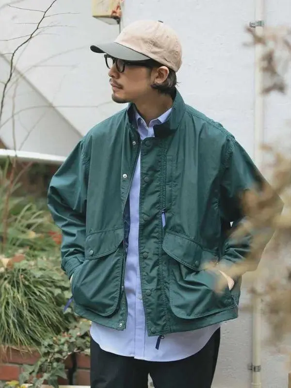 Outdoor Waterproof Nylon Jaet Men's Functional Ci Boy Fce Zipper Long Sve Regular Fit Faionable Spring Autumn Winter