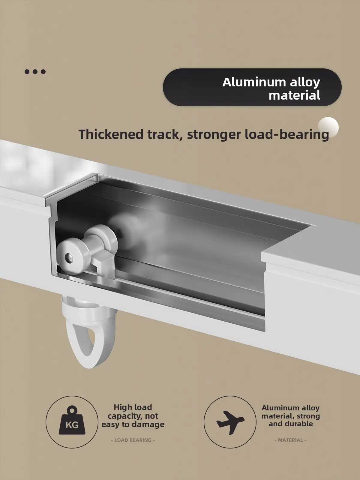 Aluminum Alloy Silent Slide Rail Curtain Rod Exble Top Mounted with Hooks And Wheels for Bay Window Home Decor