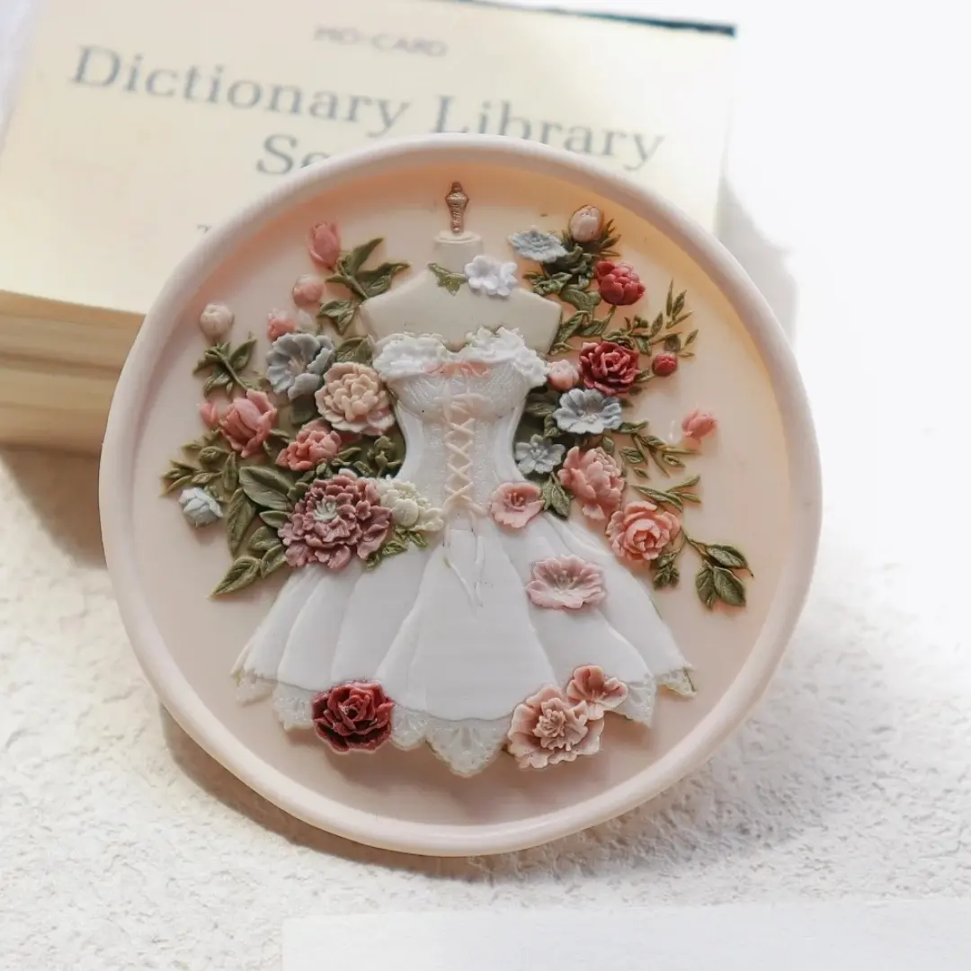 Fire Seal Stamp Head Rabbit Musoom Multi-layer Eming Envelope Sealing Wax Doll Dring Cake Stamp Children's Cute Stamp