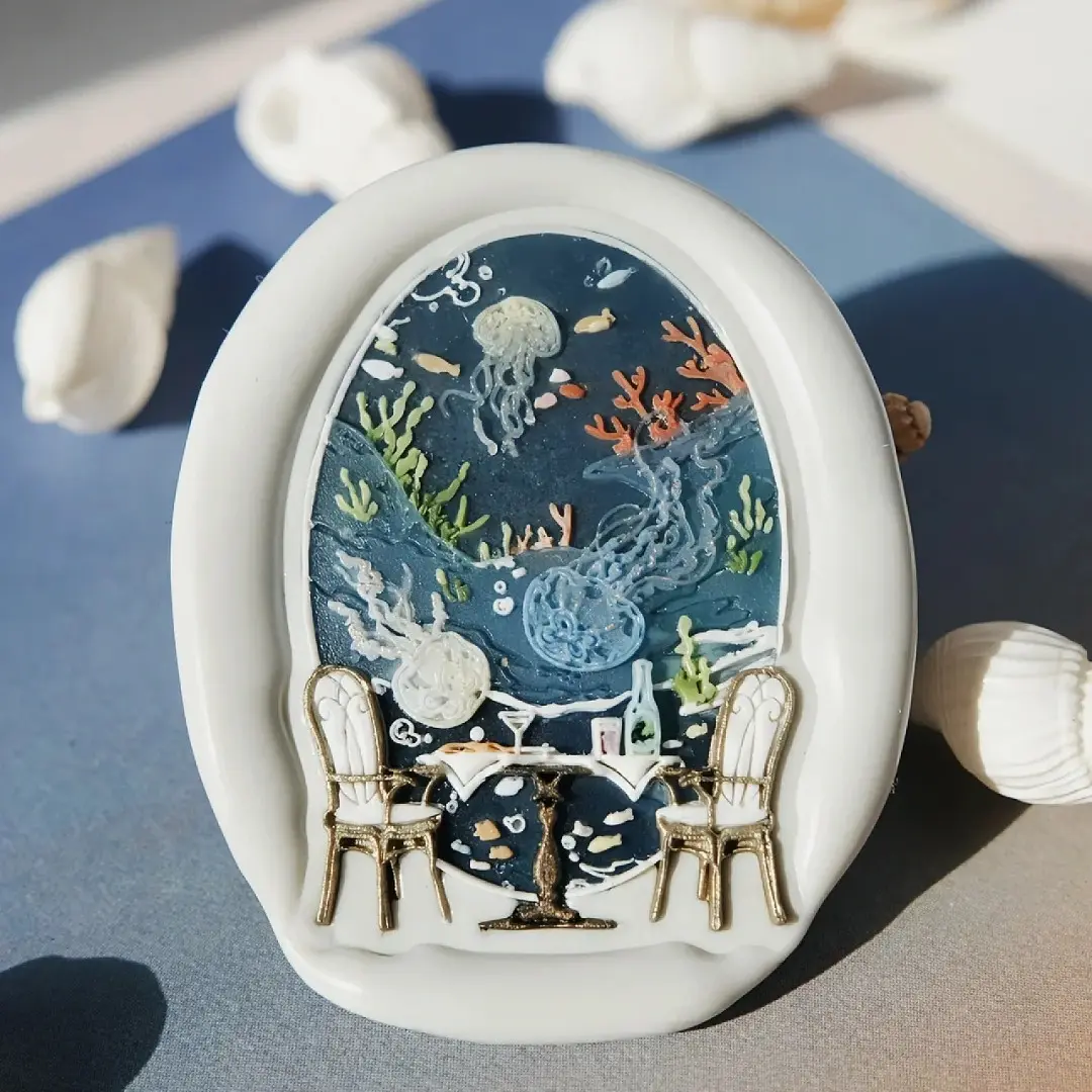 Fire Seal Stamp Head Rabbit Musoom Multi-layer Eming Envelope Sealing Wax Doll Dring Cake Stamp Children's Cute Stamp
