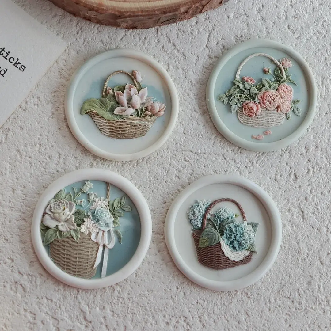 Fire Seal Stamp Head Rabbit Musoom Multi-layer Eming Envelope Sealing Wax Doll Dring Cake Stamp Children's Cute Stamp