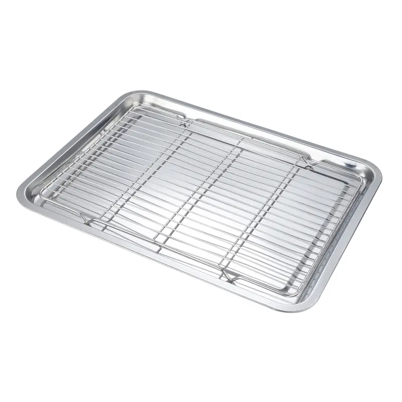 Stainl Steel Rectangular Me Ra Oil Drainage Fryer Control Plate Commercial Oil Filter ate Barbecue Cooking Utensils