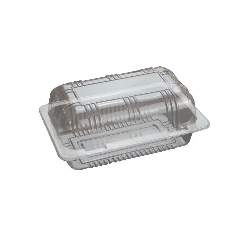 Disposable Square Plastic Box Transparent with Lid Pastry Takeaway Paaging Cake Box Rectangular Commercial Use Kitchen Cooking