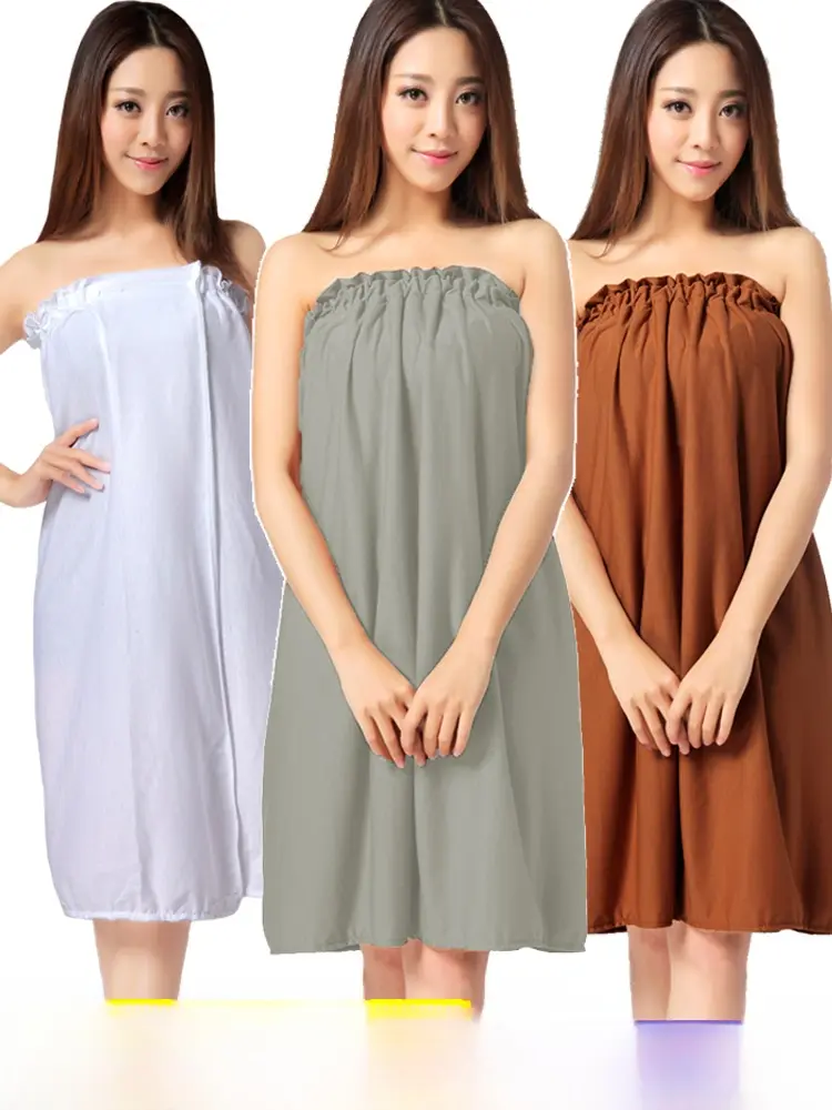 Pure Cotton Thin Strap Bath Robe Guest Service Beau Salon Sauna St Room Scrubbing Guest Dr Women's Batobe Skimpy