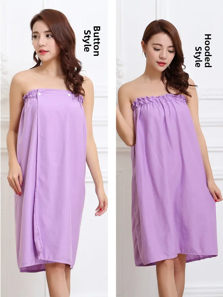 Pure Cotton Thin Strap Bath Robe Guest Service Beau Salon Sauna St Room Scrubbing Guest Dr Women's Batobe Skimpy