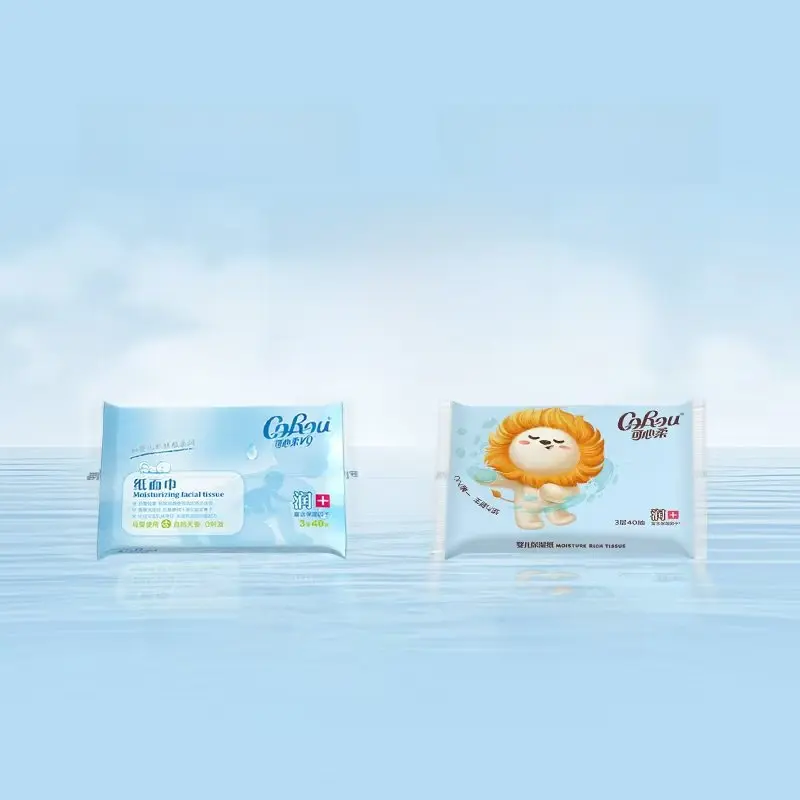 Portable Baby Cloud Soft Towel Moisturizing Cr Paper Towel Dry Wet Use Two Purpose Soft Paaged Facial Towel by Corou