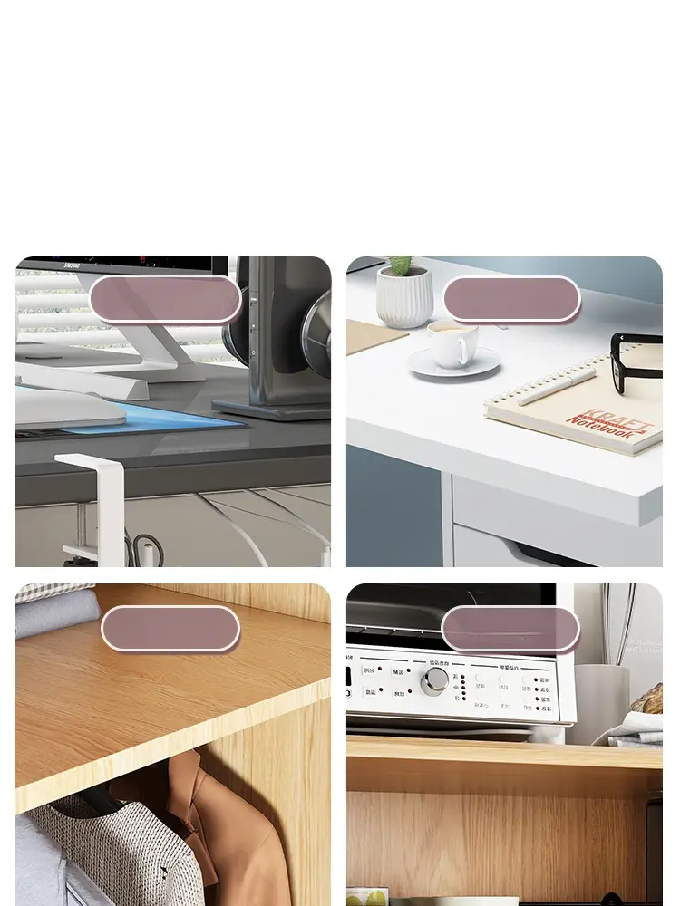 under Desk Der Office Desk Organizer Basket Rectangular Iron Painted Surface Two Layers Simple Sle for Office Area