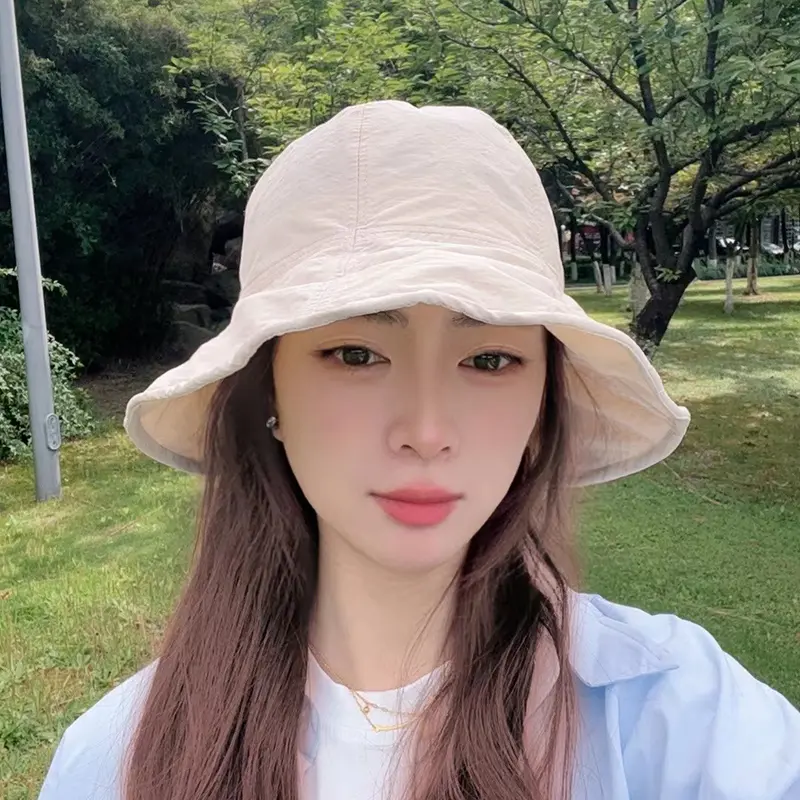 Lightweight Breathable Fiing Cap Women's New 2025 Summer Sun Protection Qui Dry Thin Bowl Hat Versatile Foldable Wide Brim