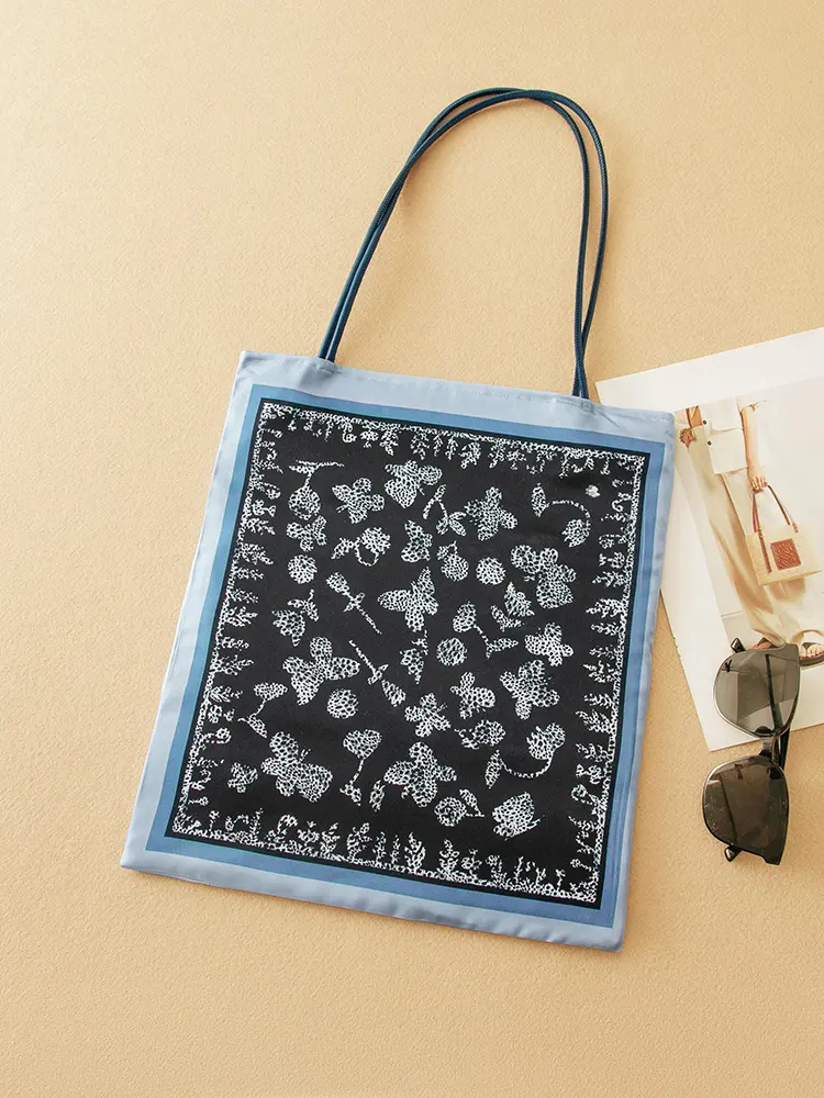 Silk National Print oulder Bag Handbag Heavyweight Satin Ethnic Floral Casual Simple Sle Medium Size for Daily Use