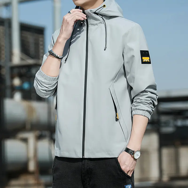 Men's Jacket Waterproof and Windproof Spring and Autumn Bomber Casual Jacket Men's Loose Clothing Top Men 5XL