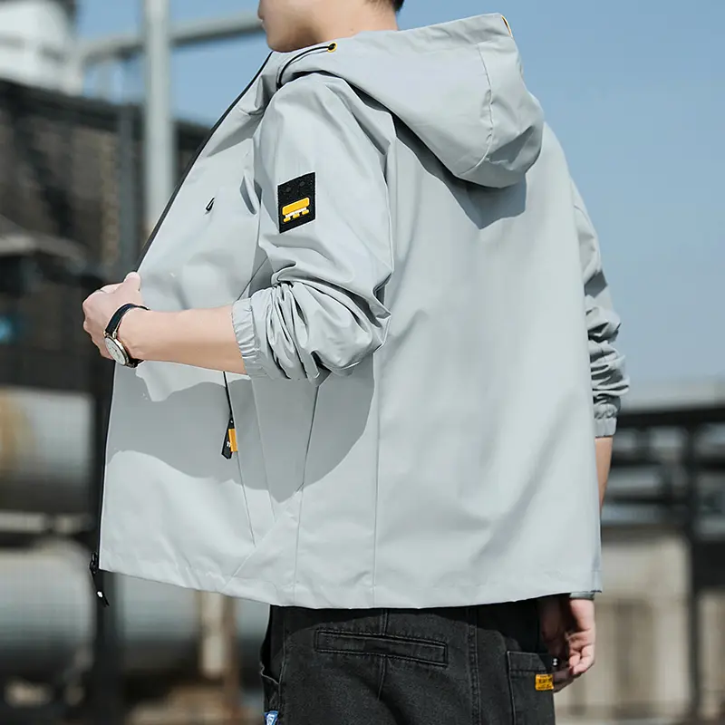 Men's Jacket Waterproof and Windproof Spring and Autumn Bomber Casual Jacket Men's Loose Clothing Top Men 5XL