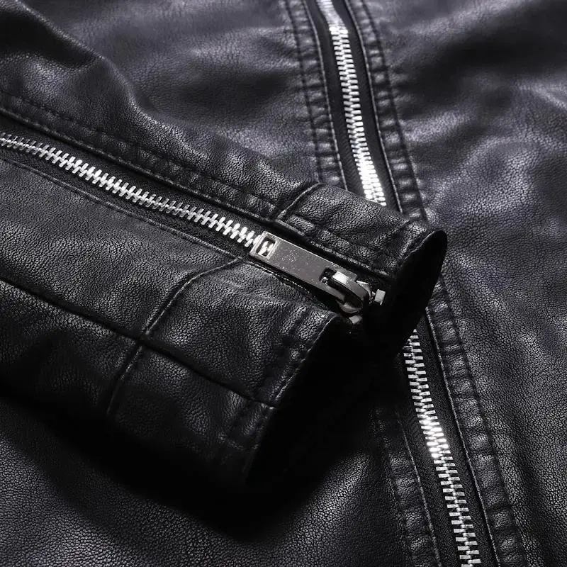 Men Faux Leather Jacket Motorcycle Men's Jackets Black Jaqueta De Couro Masculina Outwear Male Pu Leather Mens Coats Brand