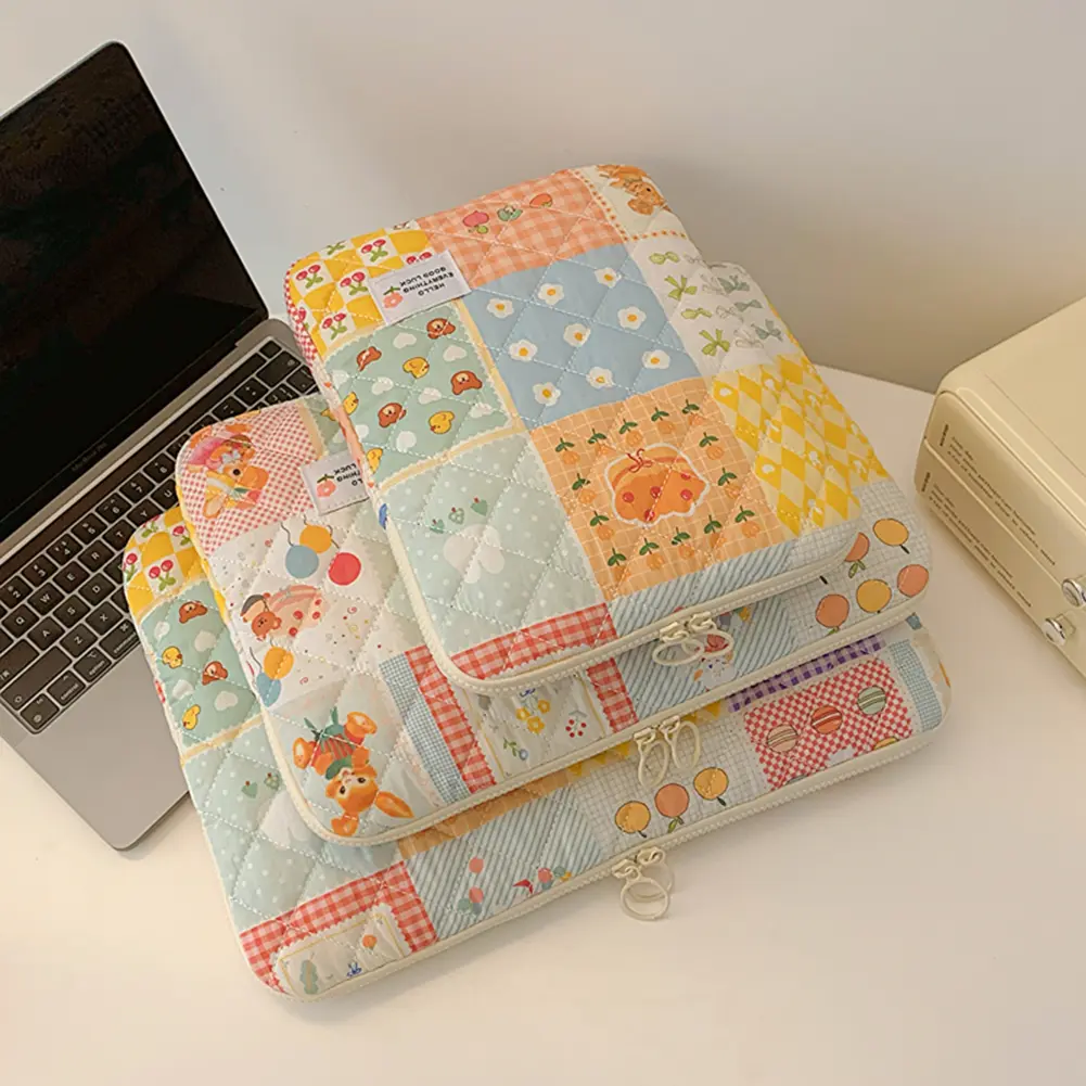 11/13/15 In Laptop Carrying Case Shockproof Padded Laptop Case Quilted Laptop Protective Bag Soft for School Work Business