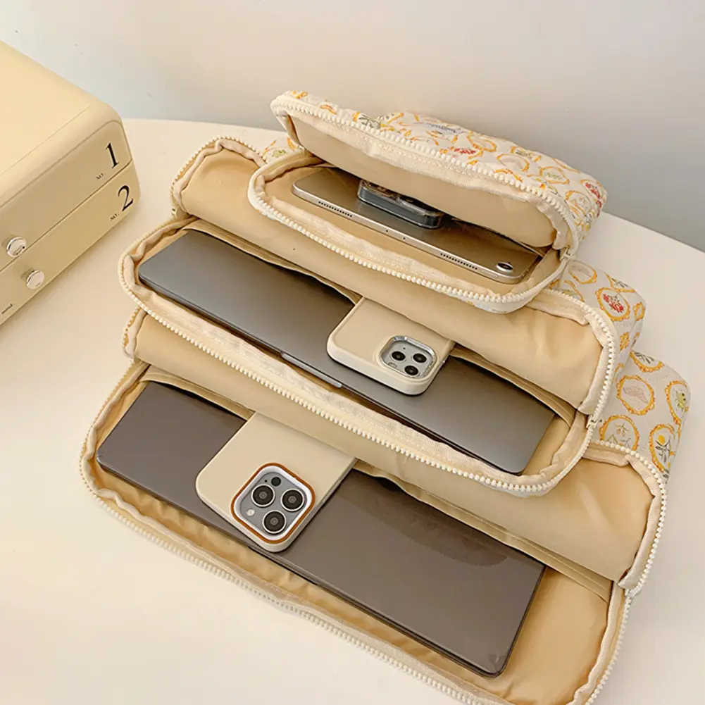 11/13/15 In Laptop Carrying Case Shockproof Padded Laptop Case Quilted Laptop Protective Bag Soft for School Work Business