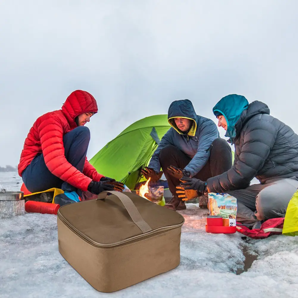 Stove Protection Bag Oxford Cloth Gas Stove Canister Pot Carry Bags Versatile Wear Resistant for Outdoor Camping Picnic