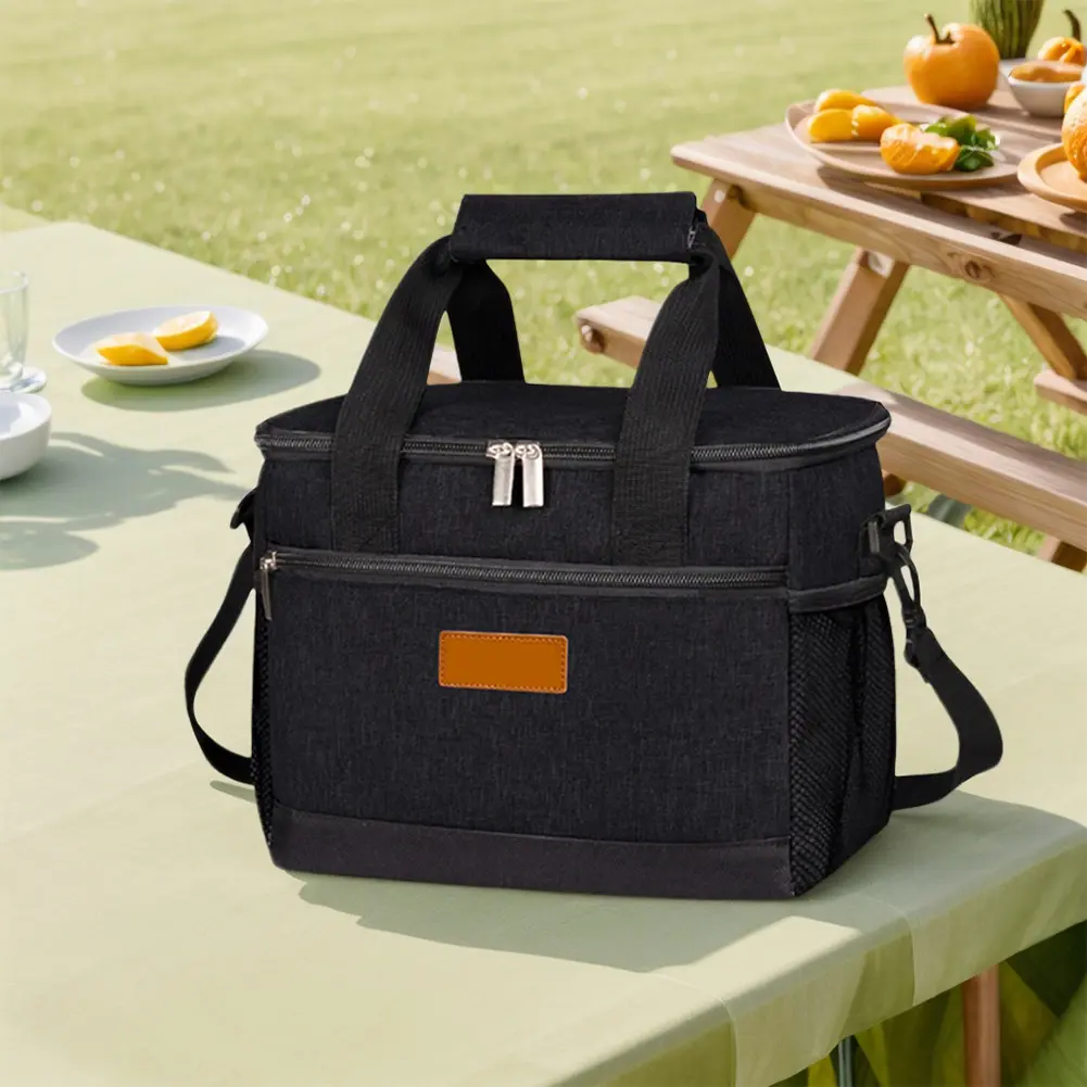Insulation Storage Bag Large Capacity Portable Lunch Storage Bag Multi-Pockets Leakproof Lunch Cooler Tote for Outdoor Picinic