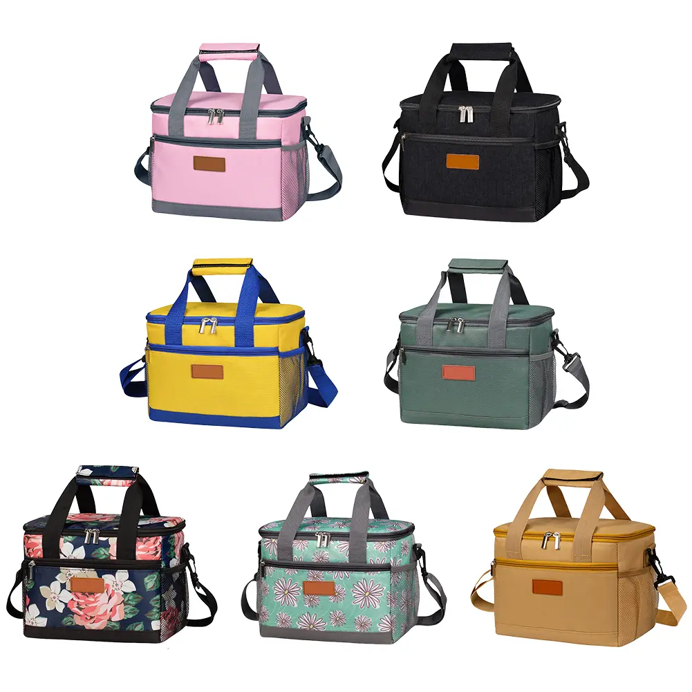 Insulation Storage Bag Large Capacity Portable Lunch Storage Bag Multi-Pockets Leakproof Lunch Cooler Tote for Outdoor Picinic