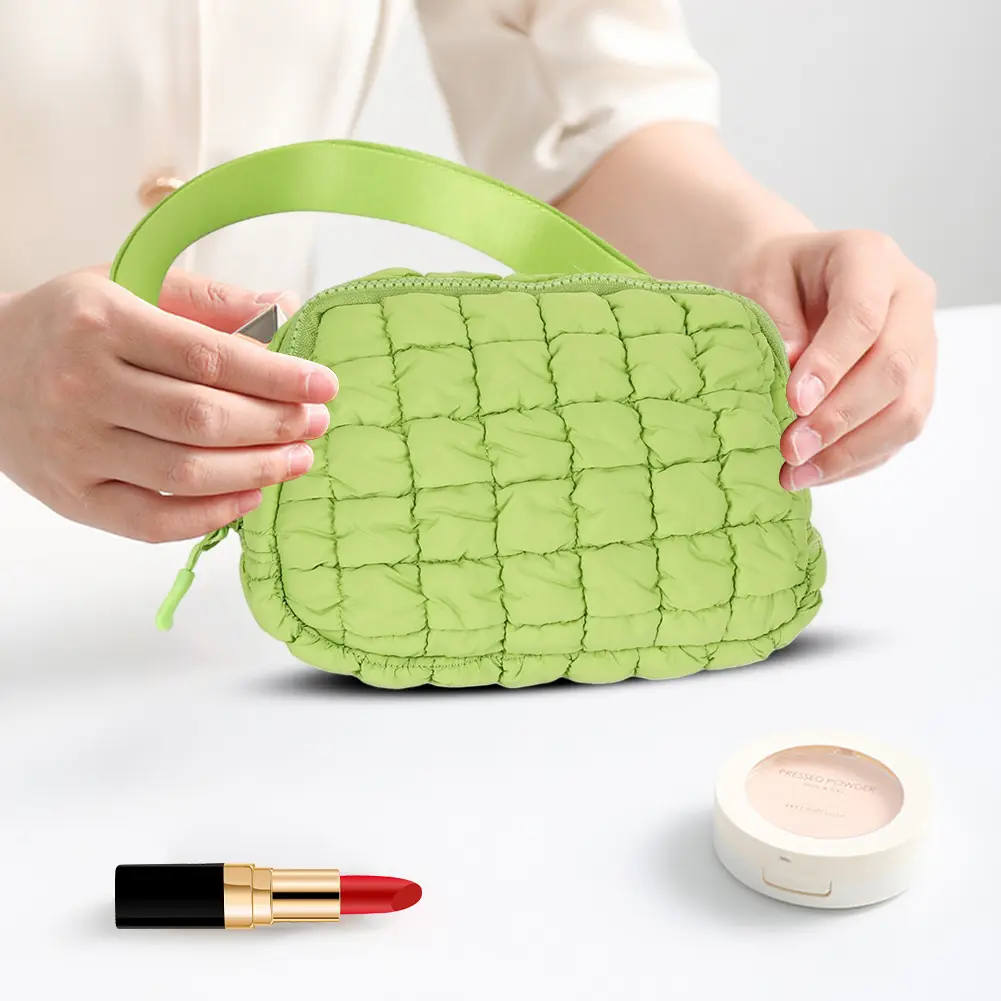 Women Pleated Crossbody Bag Large Capacity Cloud Shoulder Bag Solid Color Ruched Sling Bag Running Cycling Sports Waist Bag