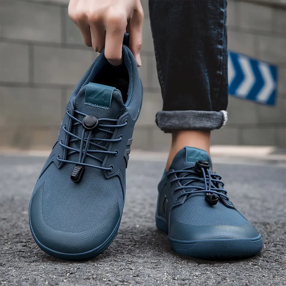 Men's Minimalist Shoes Running Sneakers with Wide Toe Box Hike Footwear Trail-Running Shoes for Hiking Outdoor Workout Training