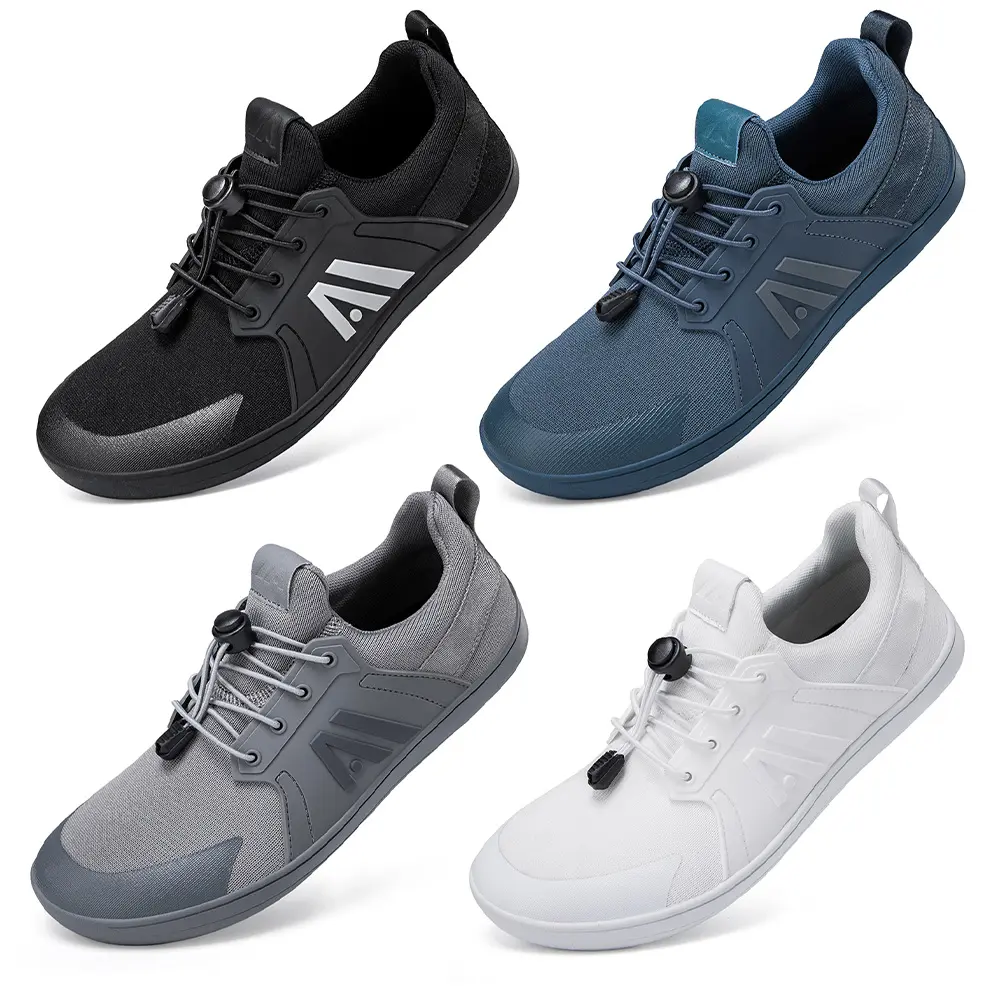 Men's Minimalist Shoes Running Sneakers with Wide Toe Box Hike Footwear Trail-Running Shoes for Hiking Outdoor Workout Training