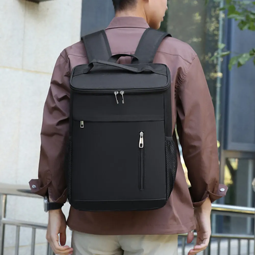 Oxford Cloth Insulated Backpack Large Capacity Cooler Backpack Portable Lunch Bag Outdoor Camping Hiking Picnics Bag