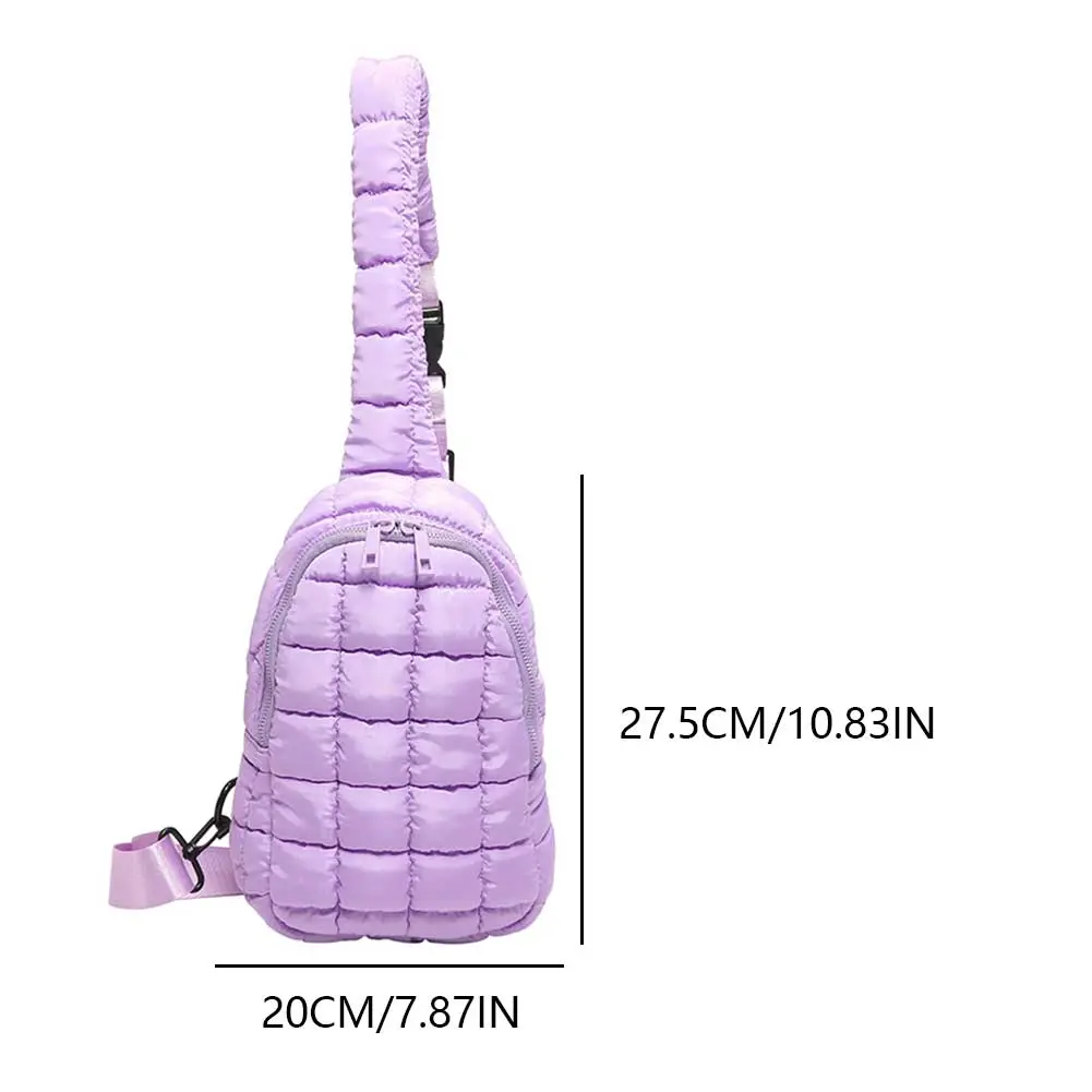 Women Padding Crossbody Bag Adjustable Strap Ruched Fanny Pack Large Capacity Sports Satchel Bag Female Commute Bag