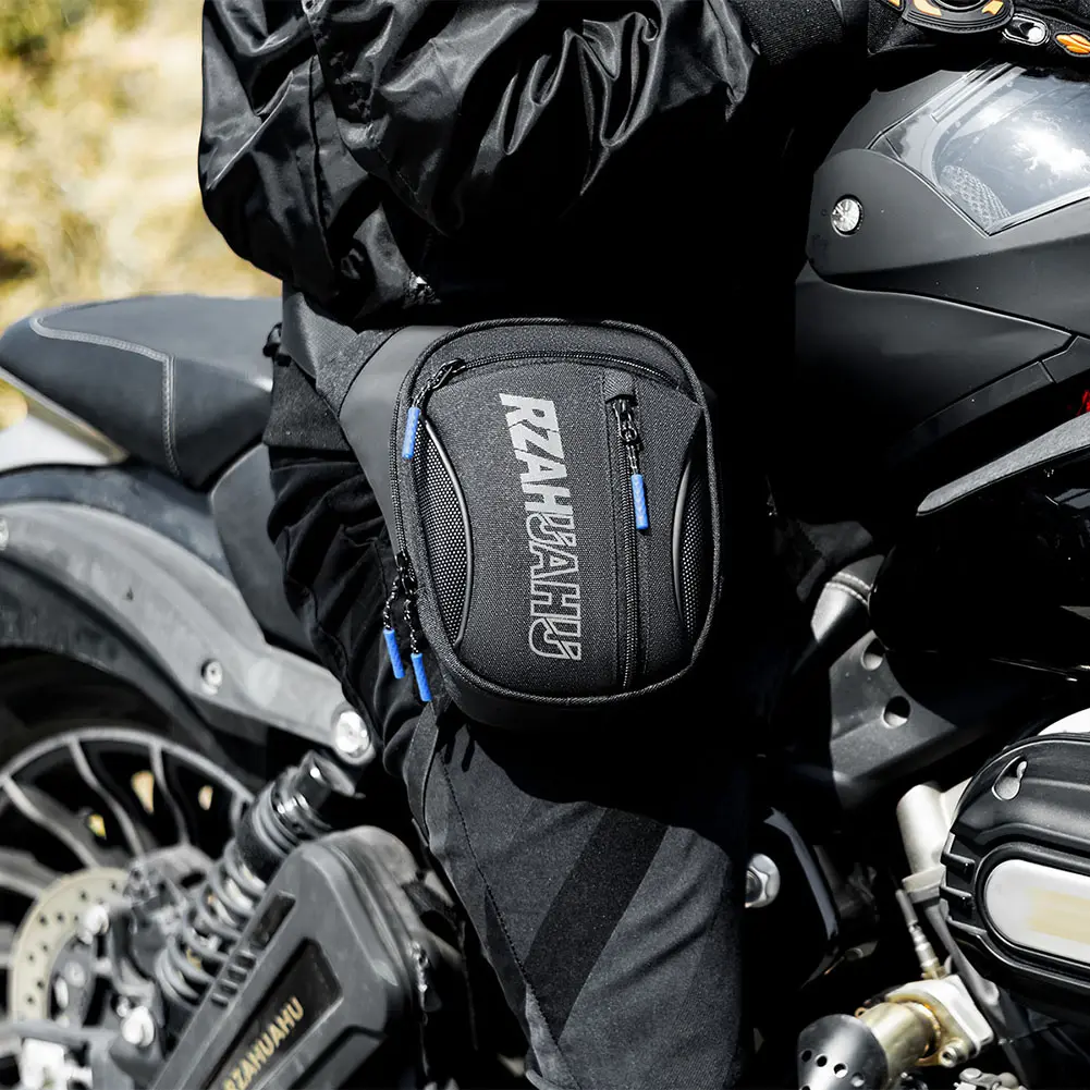 Motorcycle Drop Leg Bag Waterproof Motorbike Riding Chest Bag Adjustable Motorcycle Crossbody Bag for Hiking Camping Fishing