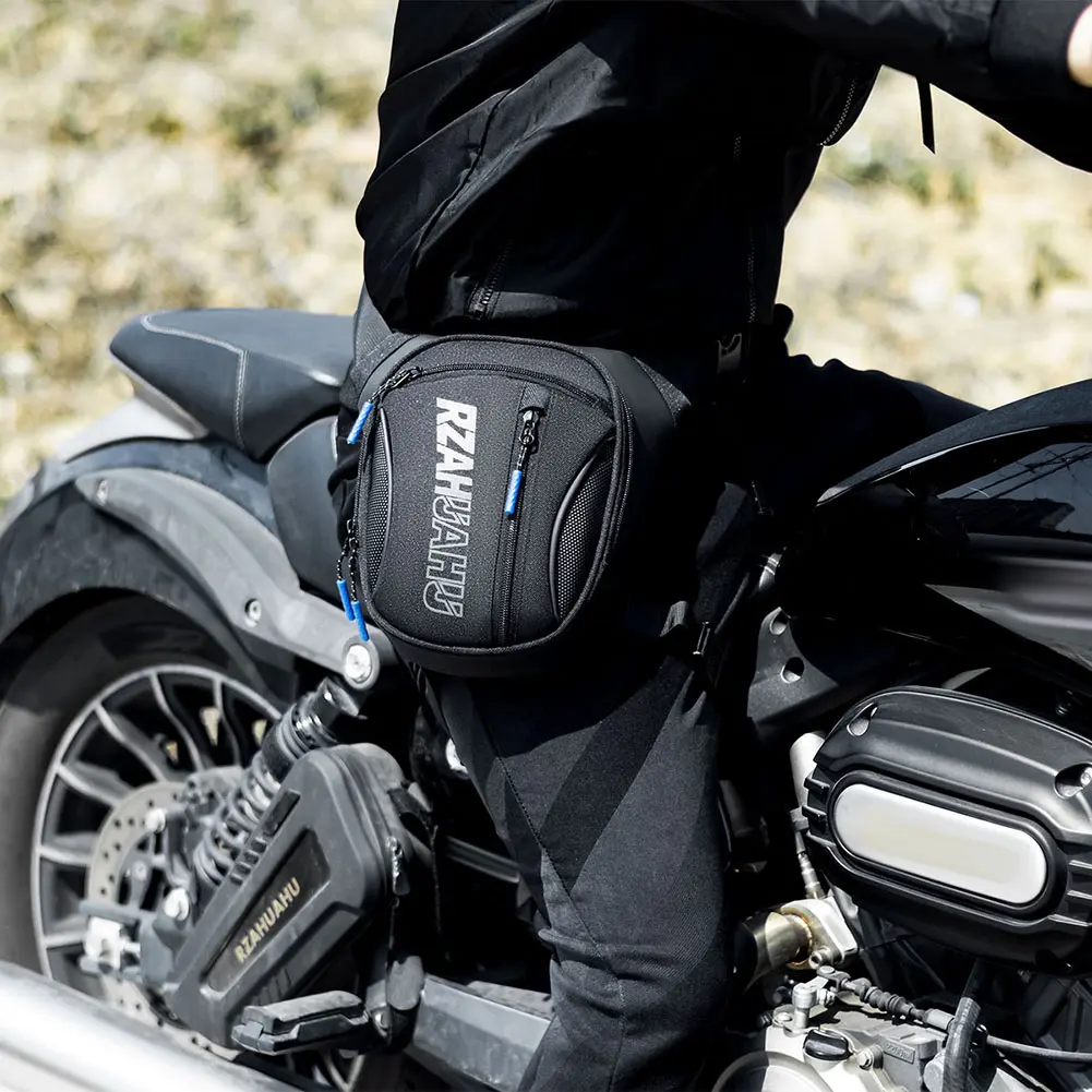 Motorcycle Drop Leg Bag Waterproof Motorbike Riding Chest Bag Adjustable Motorcycle Crossbody Bag for Hiking Camping Fishing