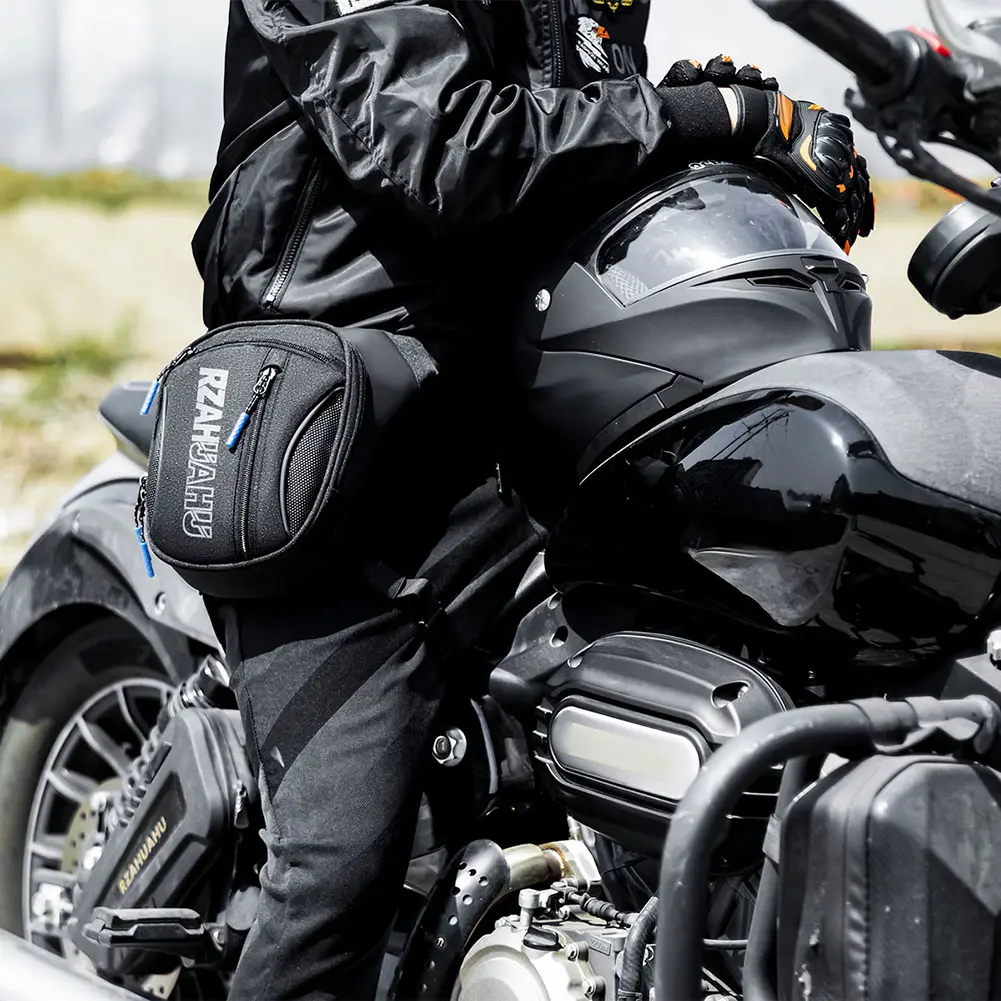 Motorcycle Drop Leg Bag Waterproof Motorbike Riding Chest Bag Adjustable Motorcycle Crossbody Bag for Hiking Camping Fishing