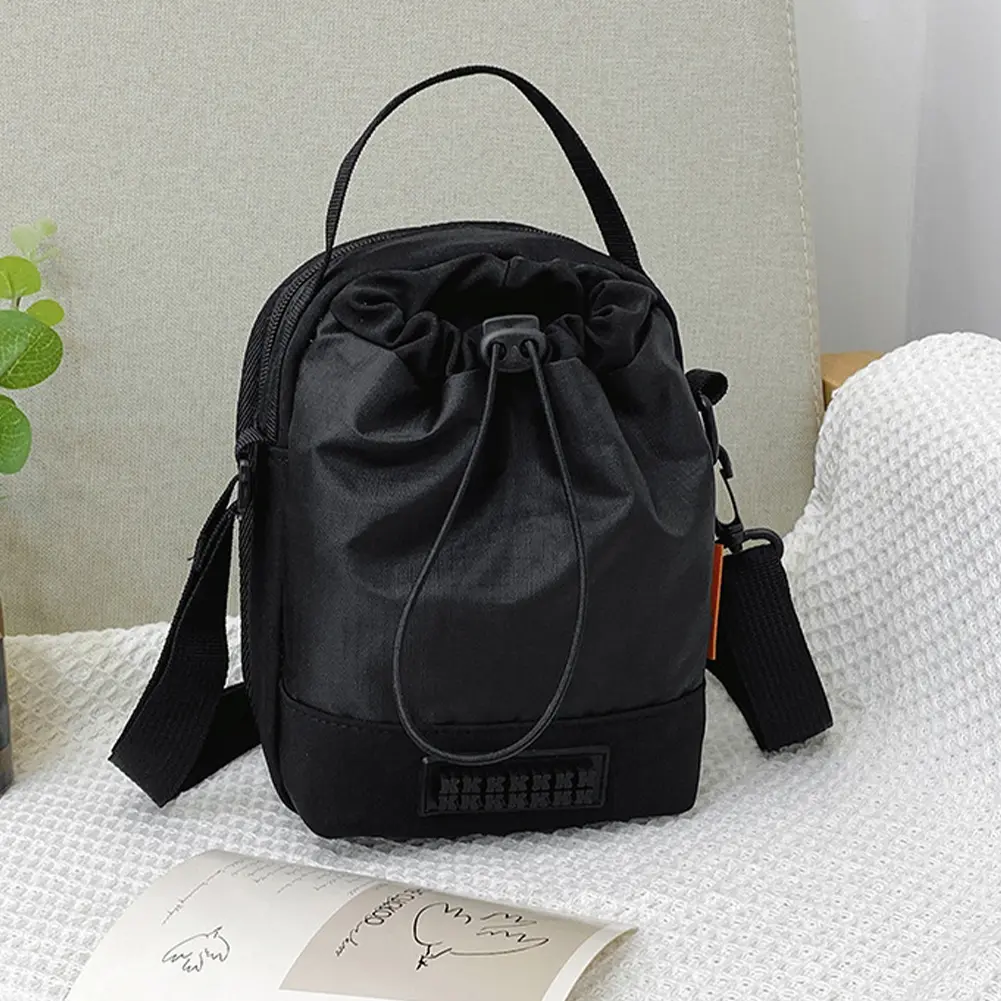 Unisex Shoulder Bag Water Bottle Holder Casual Tote Bag Water Bottle Carrier Bag Outdoor Travel Pouch for Walking Hiking Cycling